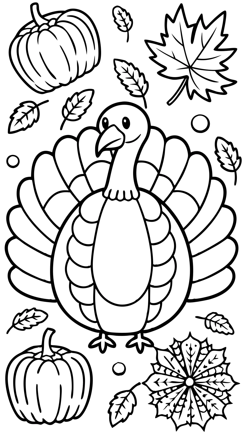 coloriage de Thanksgiving gratuitement imprimable